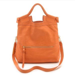 | foley + corinna leather convertible hobo tote bag |